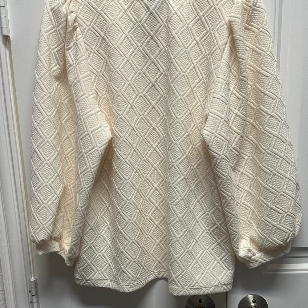Anne Klein Ivory Textured Knit Top - Picture 5 of 5